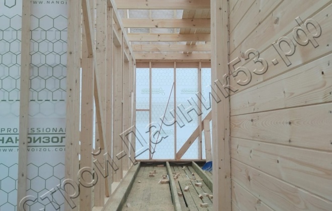 3 Каркасно-щитовой дом 8х6м, 48 М², Ленинградская область, Выборгский район, Святогорское сельское поселение (10)